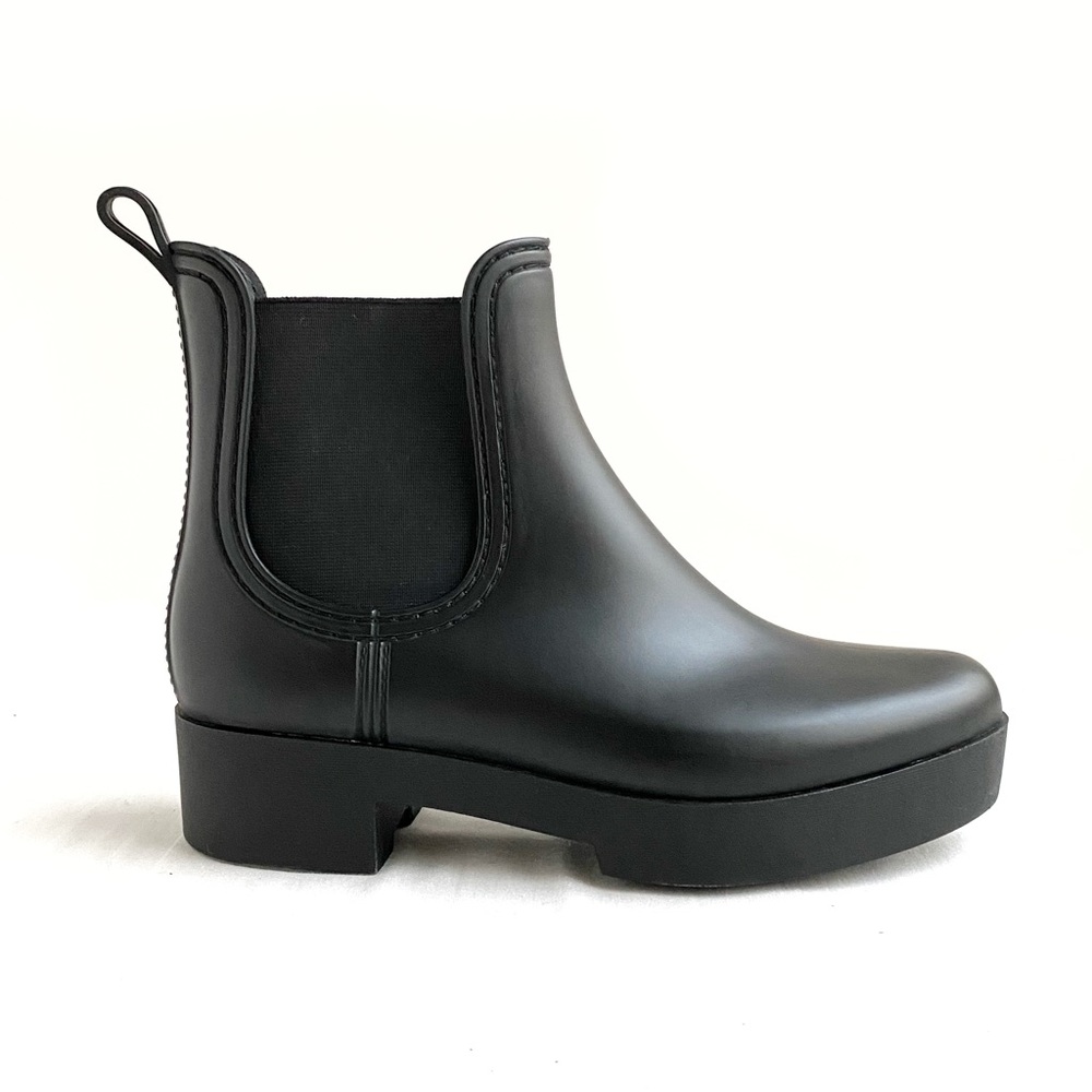 Jeffery Campbell Black Chelsea Rain Boot - Picture 2 of 9